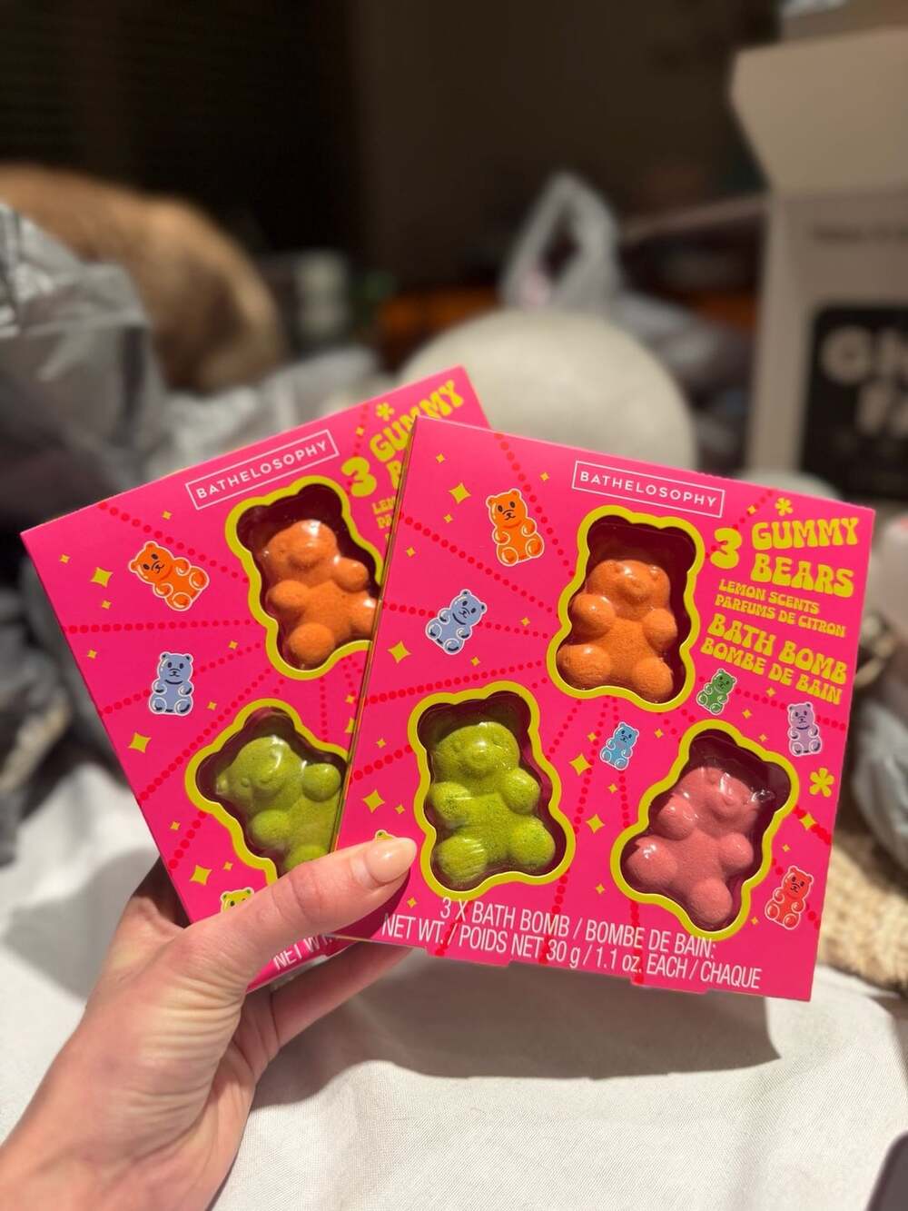 Bathelosophy 3 Gummy Bears Bath Bomb Set -- 2 Pack Viral Find